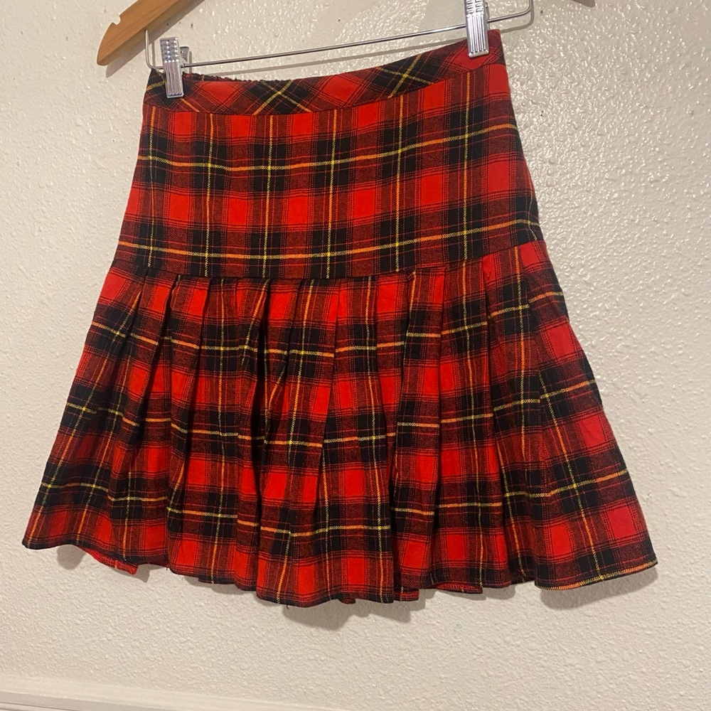 Hello Kitty Red Plaid Skater Skirt Size 10-12